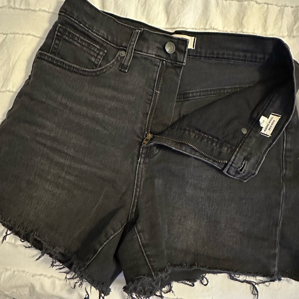 Madewell Black Jean Shorts